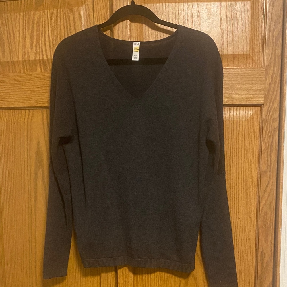 Lole Heather Gray V-Neck Sweater